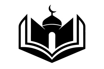 Fototapeta premium Islamic logo vector silhouette illustration , Islamic Arabic education logo 
