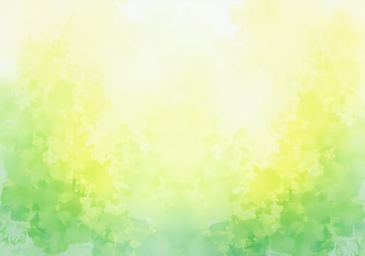 soft yellow green hues blend serene watercolor background perfect spring artwork