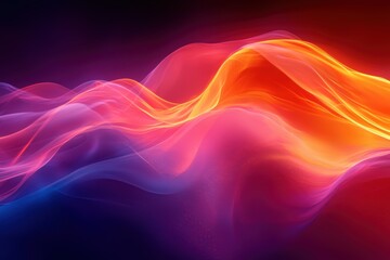 Fototapeta premium Futuristic abstract waves digital space high fidelity imagery dark gradient environment artistic viewpoint modern concept
