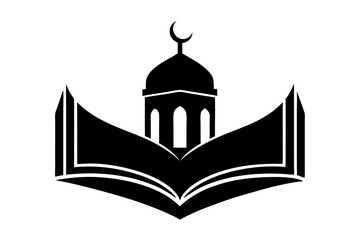 Islamic logo vector silhouette illustration , Islamic Arabic education logo 