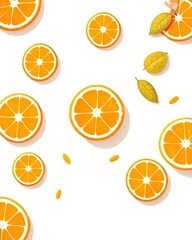 illustration d'une orange mûre coupée 