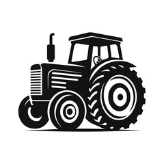 Obraz premium Tractor Vector Illustration logo with Heavy Duty tractor Icon vector on white background