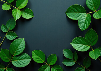 summer forest plants tropical green leaves dark natural