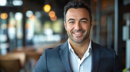 Fototapeta premium Happy Smiling Man in Business Attire Portrait