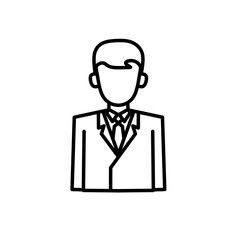 business man icon isolated on transparent background