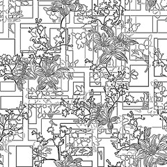 seamless pattern with floral elements