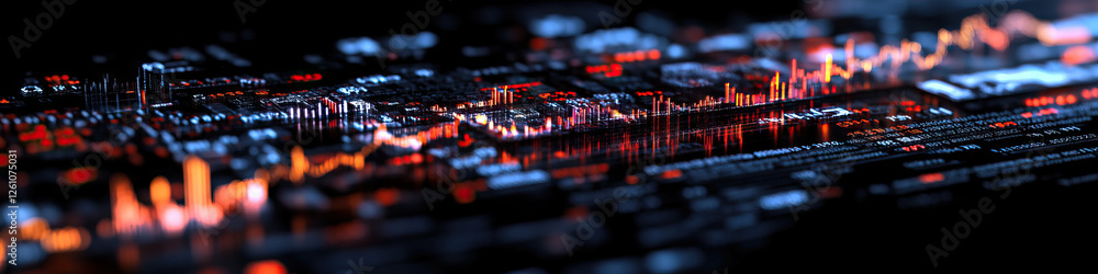 Poster abstract visualization of digital data streams