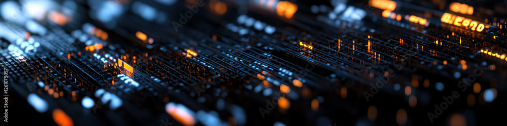 Poster abstract representation of digital data streams