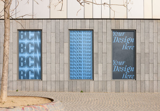 Three Business Windows in Barcelona Ready for Design Insertion