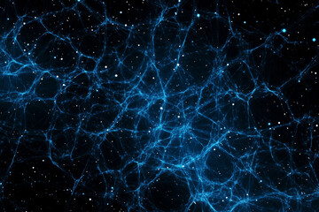 Fototapeta premium blue background with a lot of stars and lines. The stars are small and scattered throughout the image. The blue color gives the impression of a deep, dark space