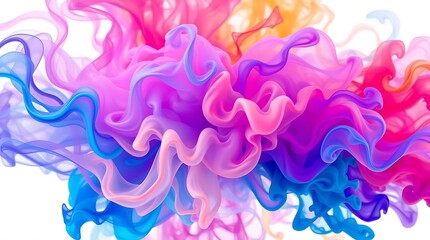 Fototapeta premium Colorful Smoke Explosion on a Vivid Background