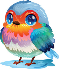 colorful cute little birds