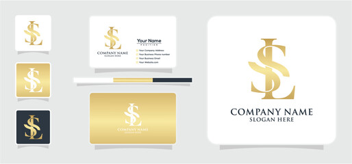 Initial Letter LS  S L Logo Template Design