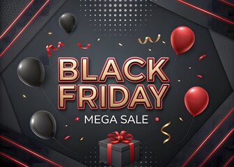 Black Friday Mega Sale Offer Promotion design 