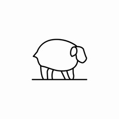 sheep animal icon sign vector