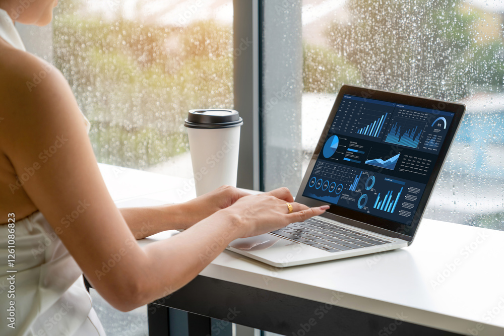 Poster business data dashboard provide business intelligence analytic for marketing strategy planning snugl