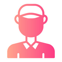 Obraz premium Delivery Boy gradient icon