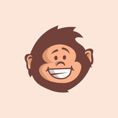 Vector illustration of cute monkey