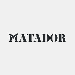 Vector matador text logo design