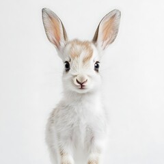 Fototapeta premium Cute bunny rabbit studio shot, white background, Easter
