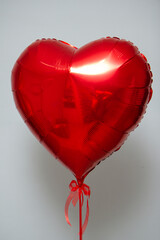 big red heart foil balloon for valentines day