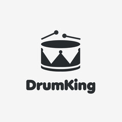 Vector drum text logo design