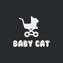 Vector baby cat logo design