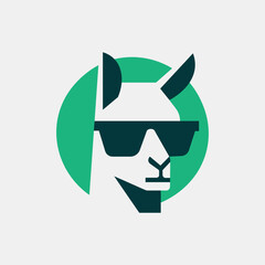 Vector illustration of cool lama © EslemZulal