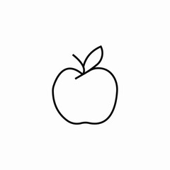 apple fruit icon sign vector