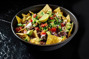 Delicious Mexican Inspired Dish with Crunchy Tortilla Chips