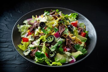 Flavorful Taco Salad with Ripe Tomatoes and Masa Noodles