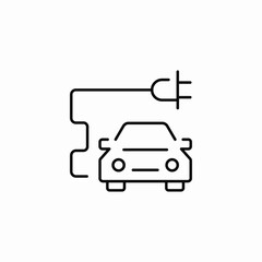 electric car icon sign vector