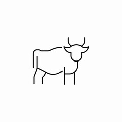 farm cow icon sign vector