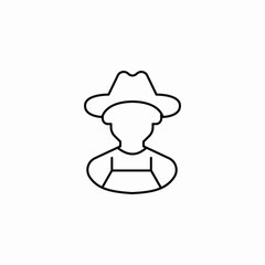 farm worker icon sign vector