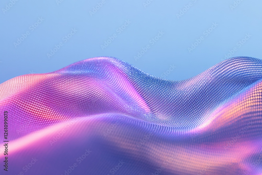 Poster detailed macro shot of vibrant pattern on silk fabric illuminated by diffused lighting with rich col