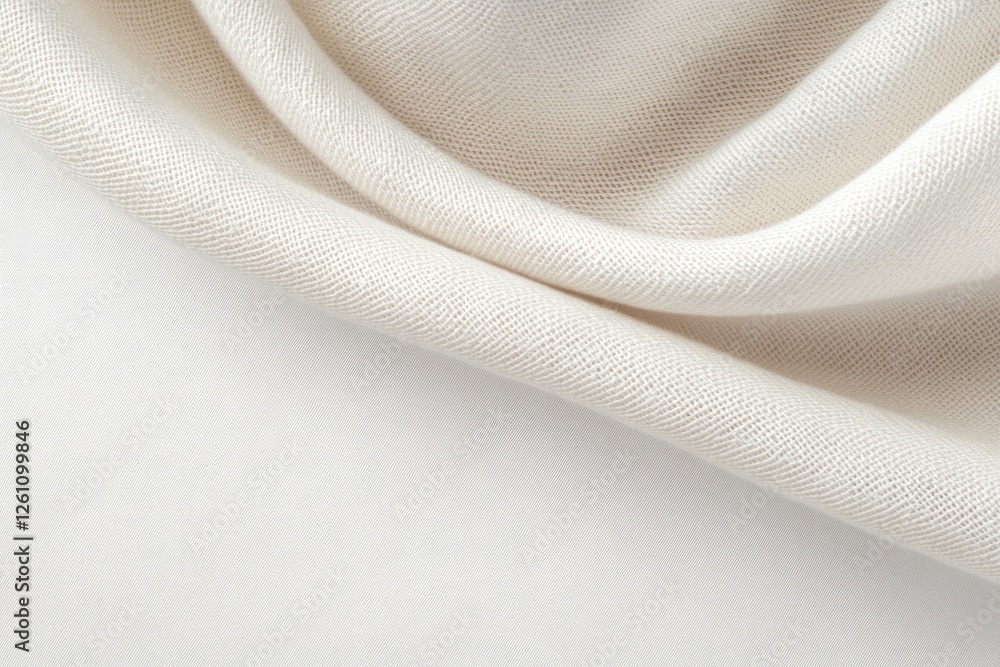 Poster detailed macro shot of cotton fabric with visible weave patterns illuminated by soft natural light o