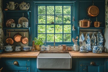 Charming english countryside kitchen quaint farmhouse interior aesthetic rustic ambience inviting view classic design inspiration