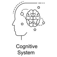 Cognitive System Icon. Vector Design