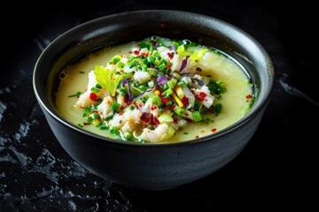 Golden Uni Bisque Forms Perfect Base for Crab Salad Delight