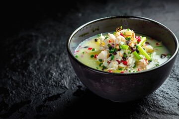 Golden Uni Bisque as Perfect Base for Crab Salad Delight