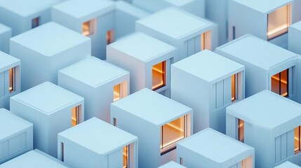 Fototapeta premium AI-controlled smart building optimizing heat conductivity through nanomaterials