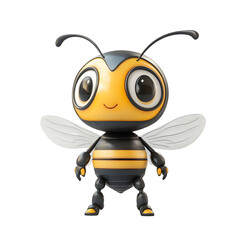 Naklejka premium Cute 3D Cartoon Bee Isolated on Transparent Background