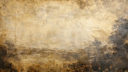Obraz premium Aged paper texture background, landscape scene