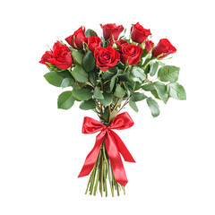 Luxurious Red Rose Bouquet with Elegant Ribbon
