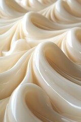 Creamy swirls, smooth texture, elegant beige tones.