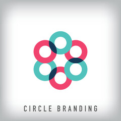 Simple colorful geometric branding logo design. Success and idea corporate logo template. vector.