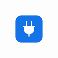 plug attachment icon sign vector