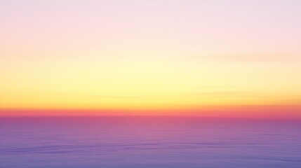 Pastel Sunset Over a Sea of Clouds