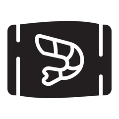frozen food glyph icon