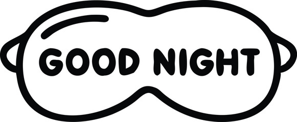 Silhouette vector of a sleep mask with 